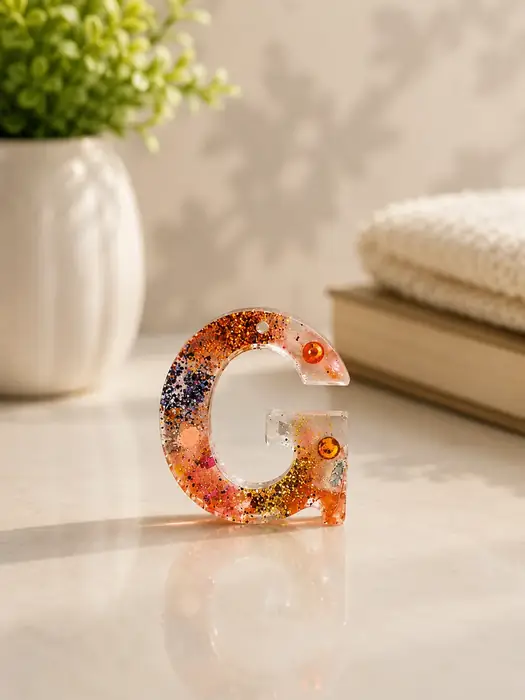 Custom resin letter G
